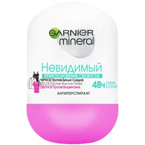 Дезодорант кульковий Garnier Mineral Невидимий Свіжість Алое 50 мл (3600541414020)