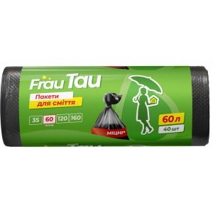 Пакет для сміття Frau Tau Black 60 л 40 шт. (4820195508183) в Україні