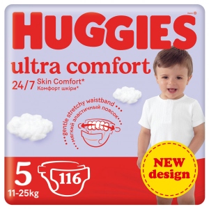 Одноразові підгузки Huggies Ultra Comfort Розмір 5 (11-25 кг), 116 шт. (5029053590530)