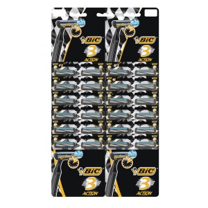 Станок чоловічий одноразовий BIC 3 Action 24 шт. (3086123356573)