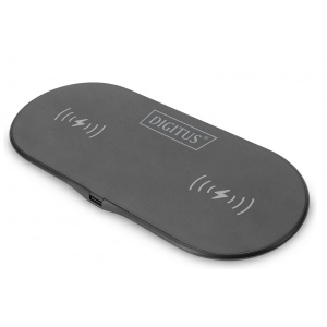 Зарядний пристрій Digitus Wireless Charging, Pad, Duo 15W (DA-10082)