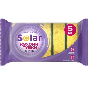 Набір губок поролонових для миття посуду Solar Bubble 5 шт. (4820269930018)