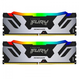 Память DDR Kingston Fury Renegade Silver RGB DDR5-6000 64GB (2x32GB) CL32-38-38 1.35V (KF560C32RSAK2-64)