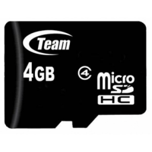 Карта пам'яті Team MicroSDHC  4GB Class 4 (TUSDH4GCL402)