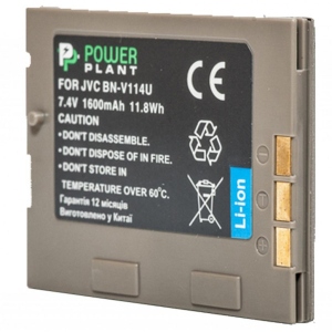 Акумулятор для фотокамери PowerPlant JVC BN-V114U 1600mAh (DV00DV1356)