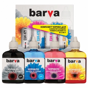 Чорнило BARVA Canon /HP/Lexmark Universal №4 B/C/M/Y 4х90г (CU4-090-MP)
