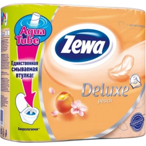 Туалетний папір Zewa Deluxe 3-слойная Персик 4 шт. (9011111035769)