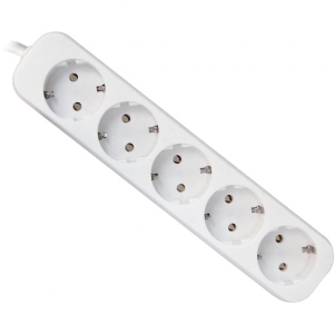 Подовжувач 220В Defender E530 5 розеток, 3 м White (99230)