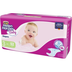 Одноразові підгузки Helen Harper Baby NEW Midi 4-9 кг 52 шт. (5411416030676)