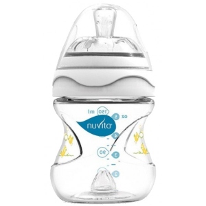 Пляшка для годування Nuvita Антиколікова Mimic 150 мл 0м + White (NV6010White)