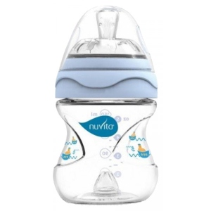 Пляшка для годування Nuvita Антиколікова Mimic 150 мл 0м + Blue (NV6010Blue)