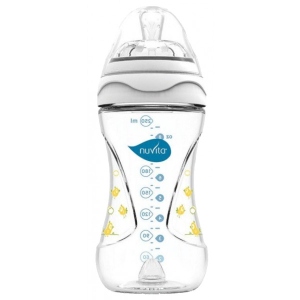 Пляшка для годування Nuvita Антиколікова Mimic 250 мл 3м + White (NV6030White)