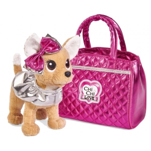 Інтерактивна іграшка м'яка Simba Toys Chi Chi Love Чихуахуа Фешн. Модний гламур з накидкою, бантом і сумочкою, 20 см, 5+ (5893125) в Україні