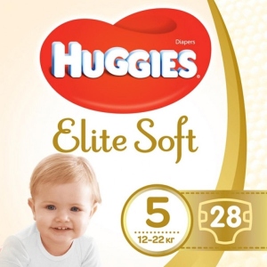 Одноразові підгузки Huggies Elite Soft 5 Jumbo, 28 шт. (5029053547794)