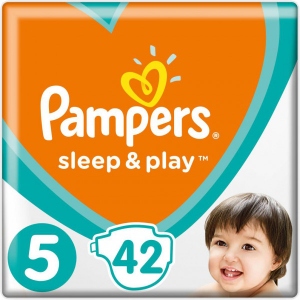 Одноразові підгузки Pampers Sleep & Play Розмір 5 Junior (11-16 кг), 42 шт. (81664439)