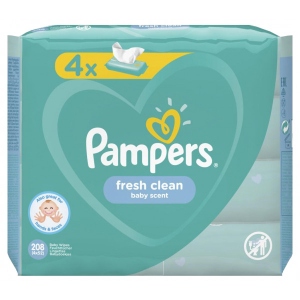 Серветки вологі для дітей Pampers Fresh Clean, 4х52 шт. (81688044) офіційний сайт