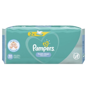 Серветки вологі для дітей Pampers Fresh Clean, 2х52 шт. (81688038 ) в каталозі