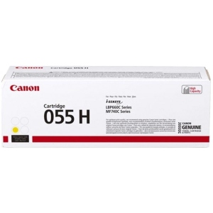 Картриджі для лазерних принтерів Canon 055H Yellow 5.9 K (3017C002)