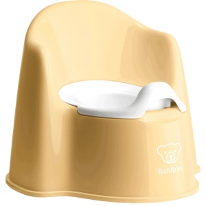 Горщик дитячий Baby Bjorn крісло Potty Chair (блідо-жовтий / білий), від 18 міс. (55266)