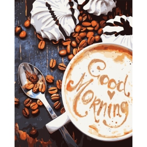 Картина за номерами Strateg Кава. Good Morning 40х50 см (VA-+1143)