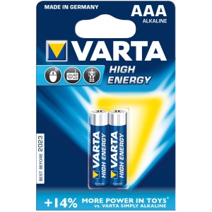 Батарейка тип AAA Varta HIGH Energy AAA BLI 2 ALKALINE