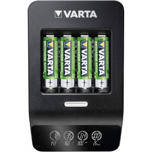З/пристрій для акумуляторів AA/AAA Varta LCD Ultra Fast Plus Charger + 4xAA 2100 mAh (57685101441)