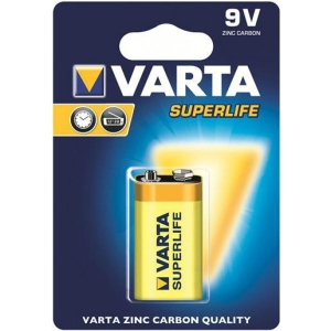 Батарейка тип 6F22 (1604) Varta SUPERLIFE 6F22 BLI 1 ZINC-CARBON