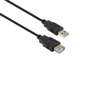 Кабель USB type A - USB type A Vinga USB 2.0 AM/AF 1.8m (VCPUSBAMAF1.8BK)