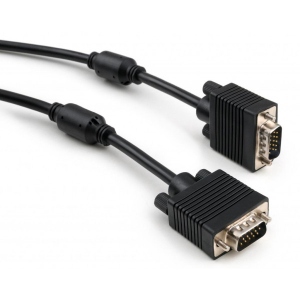 Кабель Vinga VGA 15.0m Ferrits (VCPVGAF15BK)