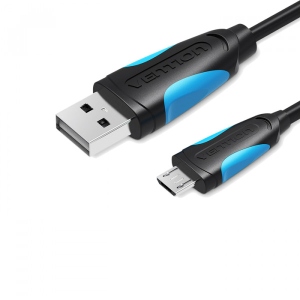 Кабель Vention USB-A 2.0 - microUSB B 3 m Black (VAS-A04-B300-N)