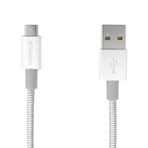 Кабель Verbatim USB 2.0-MicroUSB 1m Silver (48862)