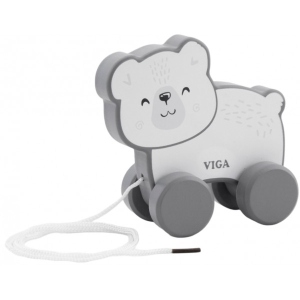 Каталка Viga Toys PolarB Білий ведмедик (44001)