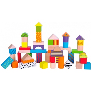 Кубики дерев'яні Viga Toys Візерункові блоки 50 шт. (59695)