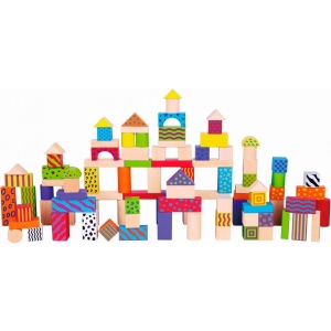 Кубики дерев'яні Viga Toys Візерункові блоки 100 шт. (59696)