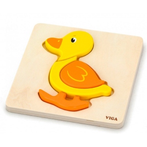 Пазли дерев'яні (до 2 років) Viga Toys Каченя (59929)