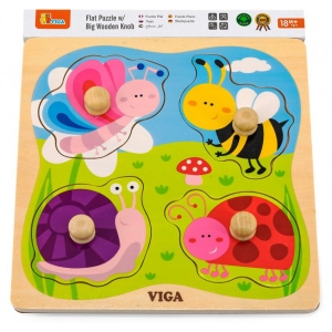 Пазли дерев'яні (до 2 років) Viga Toys Комахи (50131)