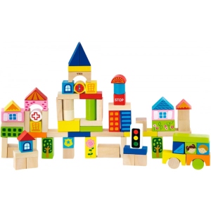 Кубики дерев'яні Viga Toys Місто 75 шт. (50287)