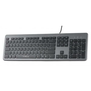 Клавіатура дротова Vinga KB735 Black-Grey