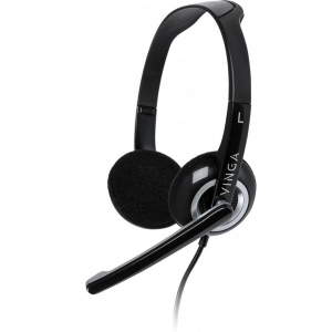Гарнітура дротова Vinga HSU60 USB Black (HSU60BK)