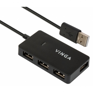 Хаб USB Vinga USB2.0 to 4xUSB2.0 HUB (VHA2A4)
