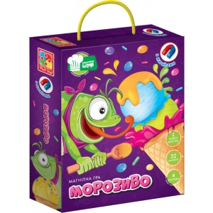 Настільна гра розвиваюча (5-7 років) Vladi Toys магнітна "Морозиво" (укр) (VT2310-05)
