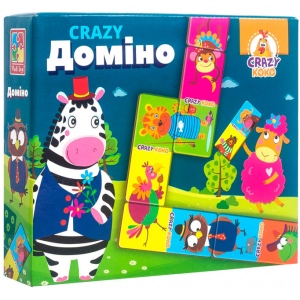 Настільна гра класична (5-7 років) Vladi Toys Crazy Доміно укр. (VT8055-10)