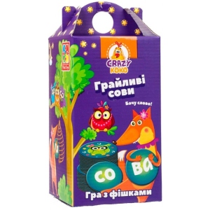 Настільна гра карткова (5-7 років) Vladi Toys Шалені сови. Бачу слово! Укр. (VT8033-04)