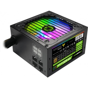 Блок живлення для ПК Gamemax ATX 600W,RGB,APFC, 12см вент,80+ (VP-600-M-RGB)