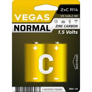 Батарейка тип C (LR-14) Vegas VR-14BL2-NR)