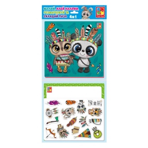 Набір для творчості мікс Vladi Toys Набір 4 в 1. Пухнасті індіанці (VT4210-12) купити