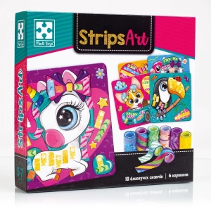 Стікерна мозаїка Vladi Toys з декоративним скотчем ''Strips Art. Щасливі мордочки'' (VT4433-13)