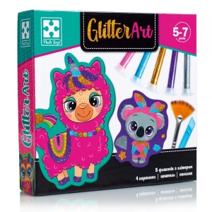 Набір для малювання блискітками Vladi Toys ''Glitter Art. Блискучі звірята'' (VT4501-11)