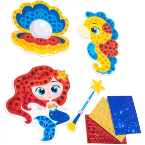 Стікерна мозаїка Vladi Toys блискуча "Русалочка" (укр) (VT4511-06)
