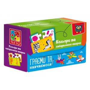 Пазли картонні (3-4 роки) Vladi Toys Знайди пару. Кольори та забарвлення тварин (VT5003-02)